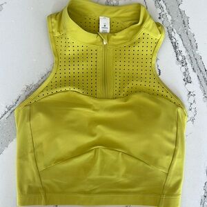 Lululemon Athletica Yellow High-Neck Tank Top
